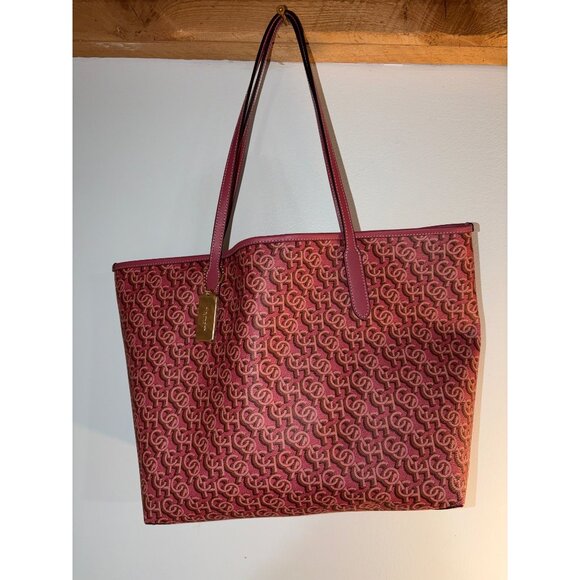 COACH CITY TOTE Monogram Print Coated Canvas Leather Straps CF342 - Picture 1 of 9